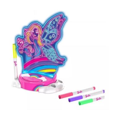 Imagem de Brinquedo Barbie Pinte E Ilumine Fadas F01234 Colorir Fun