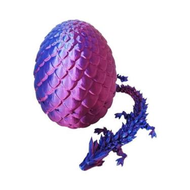 Imagem de Ovo De Dragão Impresso Em 3D De 22 Cm Totalmente Articulado Móvel Gira