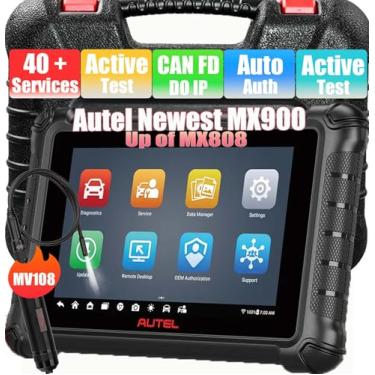 Imagem de Autel MaxiCheck MX900 com scanner OBD2 bidirecional MV108 atualizado para MK900 MK808 MK808S MK808BT Android 11, 40+ funções de serviço, ferramenta de digitalização de diagnóstico de sistema de 20 cm