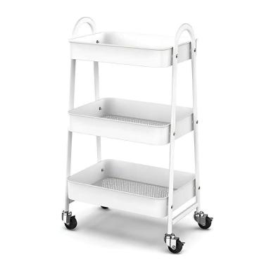 Imagem de Prateleira De Metal Multiuso 3 Andares Com Rodinhas: A Solução Completa Para Organização
