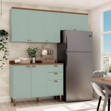 Imagem de Armário De Cozinha Genialflex Iluminata Flora Verde Mint