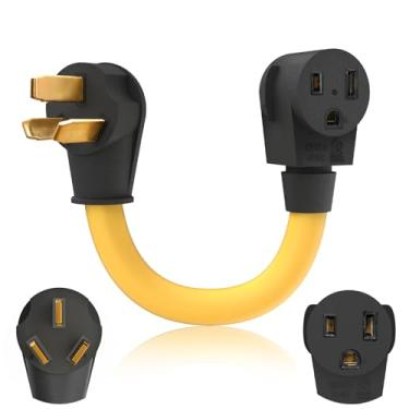 Imagem de NEMA Plugue de solda 10-50P a 6-50R para serviço pesado 250V adaptador de fogão a forno para ferro de solda Cortador de plasma de 50 Amp com alça ergonômica STW 6AWG x 3C 1 pés