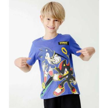Imagem de Camiseta Infantil Estampa Sonic Tam 4 a 10-10090, Azul, 6