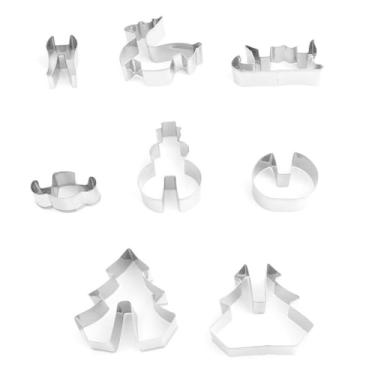 Imagem de Conjunto de cortadores de biscoito de aço inoxidável para assar diariamente com formas duráveis para biscoitos, fondant e artesanato de sobremesa