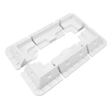 Imagem de Yinhing 6 Peças de Suportes de Canto de Telhado de Painel Solar Perfuram Design de Envelhecimento de Plástico ABS para Barcos RVs e Aplicações Externas, Estabilidade Aprimorada e Desempenho, (Branco)