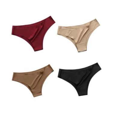 Imagem de Calcinhas Ultrafinas Sem Costura Para Mulheres Em Seda Gelada, G-strin
