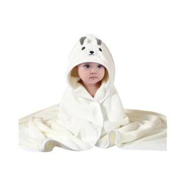 Imagem de Toalha De Banho Unissex Para Bebês Recém-Nascidos Com Capuz, Manta De 