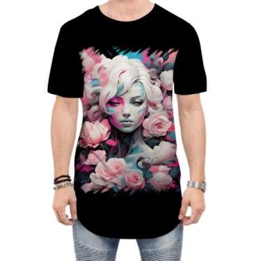 Imagem de Camiseta Longline Mulher de Rosas Paixão 7 - Kasubeck Store, M