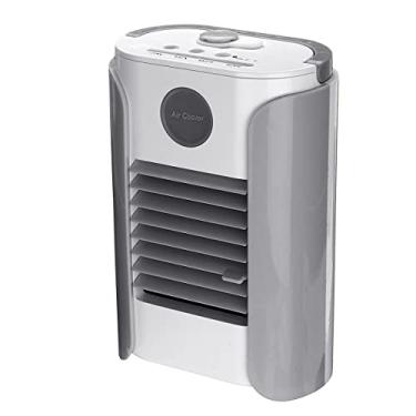 Imagem de MYAMIA Ventilador de caixa portátil USB mini ar condicionado resfriamento legal quarto ventilador legal novo elíptico ventilador de resfriamento de água - cinza
