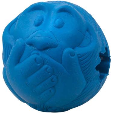 Imagem de Bola Macaquinho Pet Games com Dispenser de Ração ou Petisco Azul - Tam. G