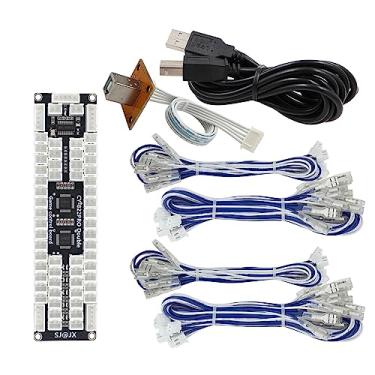 Imagem de SJ@JX Arcade Game 2 Player USB Encoder Board Macro Command Zero Delay Gamepad Button Joystick Controller for Nintendo Switch PC PS3 Raspberry Pi Windows