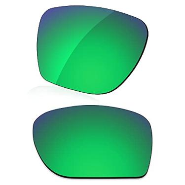 Imagem de LenzReborn Lente polarizada de substituição para óculos de sol Oakley Sylas OO9448 57 mm - Mais opções, Verde gramado - polarizado espelhado, One Size