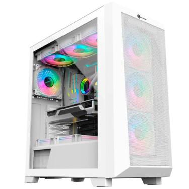 Imagem de Gabinete Gamer Hayom GB1780, Lateral em Vidro Temperado, 4x Fans RGB, 