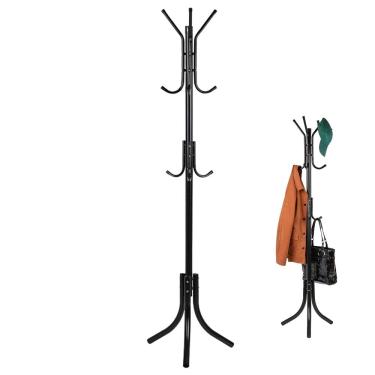 Imagem de Cabideiro Mancebo Roupa Bolsa Toalha Chapeu Blusa Casaco Arara 9 Ganchos Quarto Closet Casa Sala Pratico Multiuso Resistente Organizaçao Versatil