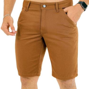 Imagem de Bermuda Masculina Sarja Brim Qualidade Premium - Tootexas, Caramelo, 4