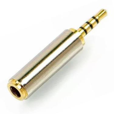 Imagem de Adaptador P2 Fêmea 3,5mm Para P1 Macho 2,5mm Plug Conector Conversor -