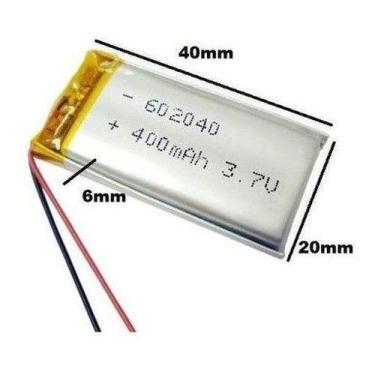 Imagem de Bateria  3,7v   400mah 6mm X 20mm X 40mm   602040 Ml - bgb