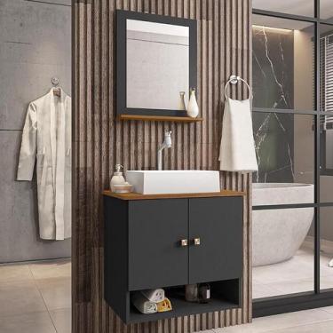 Imagem de Gabinete Banheiro Deli Cuba Torino Bco Torneira DL08 Val ABS - Loja Do