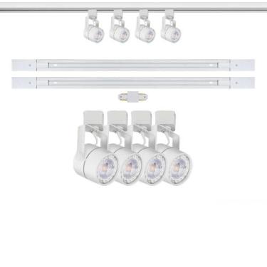 Imagem de Kit Trilho Eletrificado 1,5 metros + 4 Spots Gu10 Bivolt branco - B4N