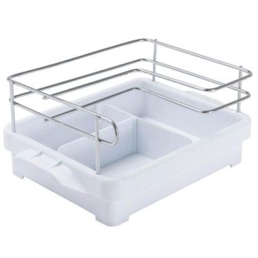 Imagem de Suporte Porta Condimentos para Cozinha Branco Azeite Vinagre Sal Tempe