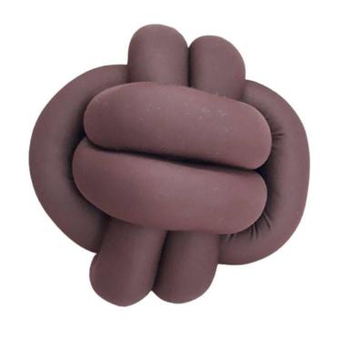 Imagem de Almofada De Nó Escandinavo Nozinho Decorativo 35cm Marrom