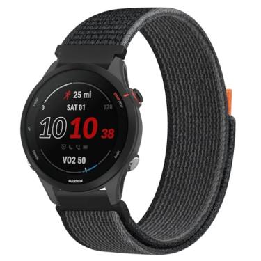 Imagem de Meliya Pulseiras de relógio compatíveis com Garmin Forerunner 255, pulseira de relógio Forerunner 265 feminina e masculina, pulseira de substituição de nylon macio para smartwatch Garmin Forerunner