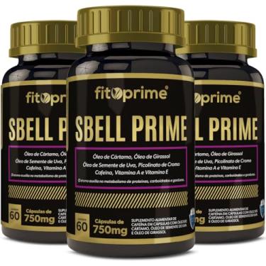 Imagem de KIT3 Sbell Prime Óleo De Cártamo Girassol Semente De Uva Cromo Cafeína 60 Cápsulas