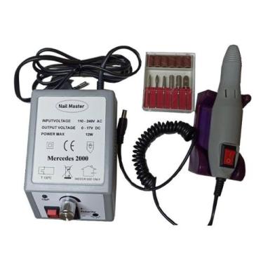 Imagem de Lixadeira Motor Unha Elétrica Profissional Mercedez2000 - Nail Master 