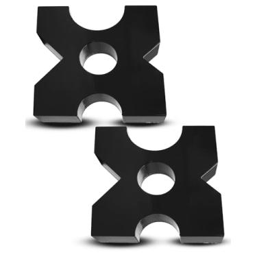 Imagem de AUGREX 1 par de placas de prensa de mandril, placas de prensa de metal de aço 20 e 32 toneladas, moldura de 4 entalhes H, placa de prensa hidráulica engrossada, 25 mm de espessura