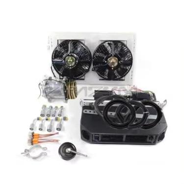 Imagem de Automotivo 12V 24V A/C Ar Condicionado Evaporador Radiador Compressor Kit Compatível Para Carro Caminhão Van Trator Escavadeira Motorhome AC Peças(12V with tube)