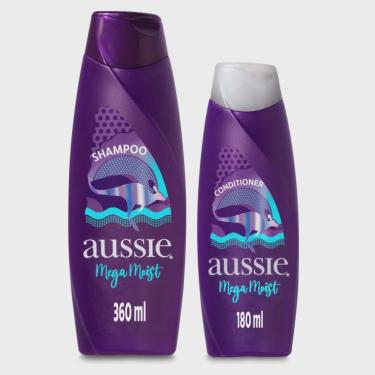 Imagem de Kit aussie mega moist shampoo 360ML + condicionador 180ML