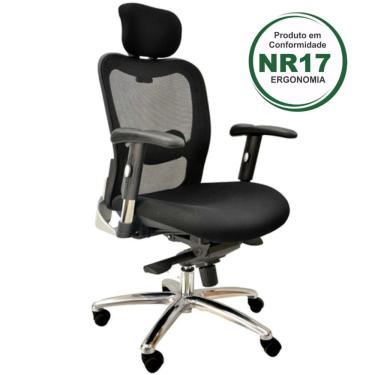 Imagem de Poltrona Presidente tela - MK-4002 - (New Ergon) - Cor Preta - 30014.