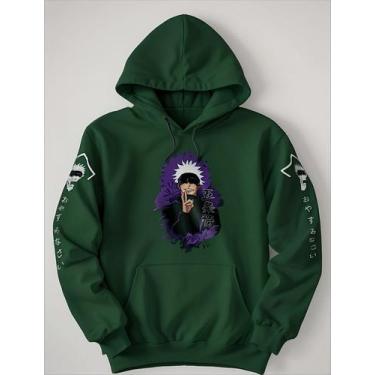 Imagem de Blusa Moletom Canguru Capuz E Bolso Satoru Gojo Personagens - Lobo Set