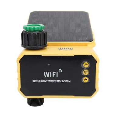 Imagem de Timer de água Solar, Ajuste de Sprinklers de Sprinklers Ajustáveis ​​Design de Filtro de Precisão Arte Arte Solar de Irrigação Com Sensor de Chuva Wi -Fi Controle de Aplicativos