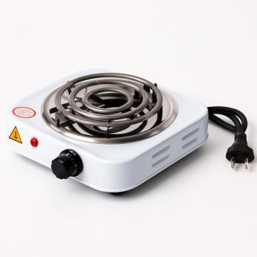 Imagem de Fogareiro Elétrico 1 Boca Portátil Bivolt 1000W para Camping e Cozinha