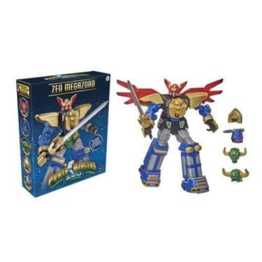 Imagem de Power Rangers Zeo Megazord Boneco colecionável de 30 cm, brinquedo altamente possível com vários capacetes e acessórios inspirados em séries de TV clássicas