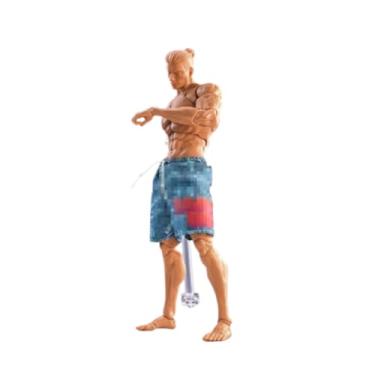 Imagem de RoofWorld 1/12 Scale Male Action Figure, 6inch Flexible Muscular Strong Joint Anime Body Yellow Skin Figure with Head Sculpt Miniature Body Doll Collection