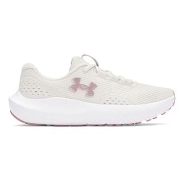 Imagem de Under Armour Tênis de corrida feminino Charged Surge 4, Summit Branco/Turmalina Rosa/Rosa Turmalina Metálico, 38