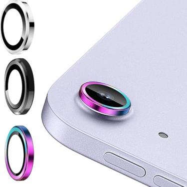 Imagem de Luchantle 3 conjuntos para iPad 11 A16 (2025) protetor de lente de câmera, vidro temperado 9H, acessórios de decoração de anel de metal (cor preto-prata)