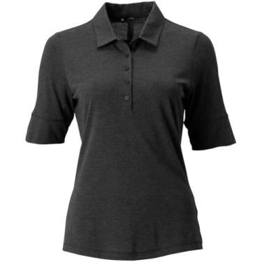Imagem de adidas Camisa polo feminina Melange, Melange preta, P