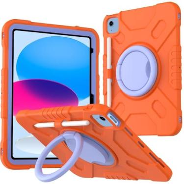 Imagem de Callyue Capa para iPad (A16) 11ª geração 11 polegadas 2025 / iPad 10ª geração 10,9 polegadas 2022, capa protetora 2 em 1 à prova de choque com suporte O integrado para crianças, laranja