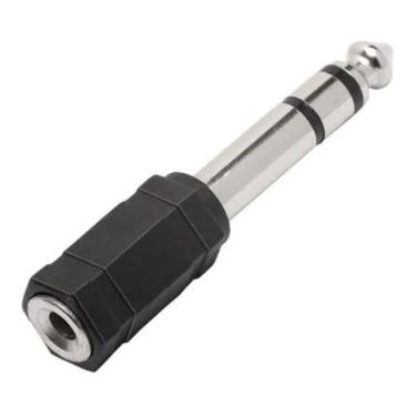 Imagem de Plug Adaptador P2 Fêmea Stereo Para P10 Macho Stereo
