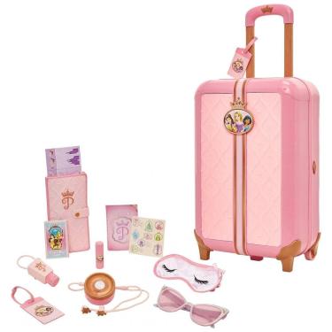 Imagem de Mala de Viagem de Brinquedo com Etiqueta de Bagagem e 17 Acessórios, Disney Princesas, Rosa