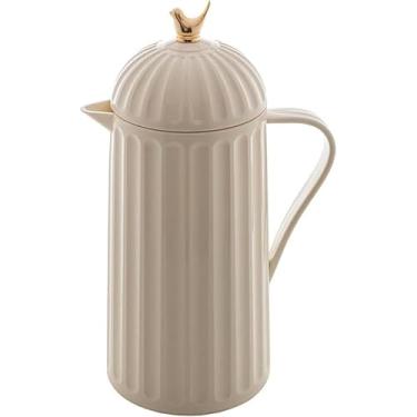 Imagem de Garrafa Térmica de Plástico Bird Dourado Branca 1L - Enxoval - Organização - Decoração - Cozinha