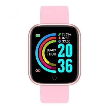 Imagem de Relogio Inteligente Smartwatch D20 Bluetooth Rosa