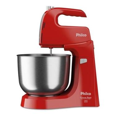 Imagem de Batedeira Crome Base Inox Turbo Duo Mixer Vm Philco Cor Vermelho Frequ
