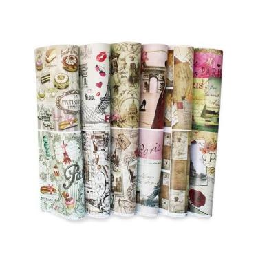 Imagem de Papel Com Estampa Tex Papel Coleção Paris 3 Ref C21