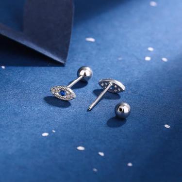 Imagem de Brincos femininos de zircônia cúbica folheados a ouro olho turco, joia leve, presente para ela, 2inch, Cobre, Sem pedra preciosa