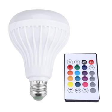 Imagem de Hyuduo Alto -falante Lâmpada LED RGB Smart Light Com Controle Remoto para o Quarto E27 Socket Music Wireless Play 12W Lâmpada Multicolor