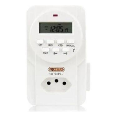 Imagem de Timer Temporizador Foxlux Bivolt com Programador de Horário 15 Minutos